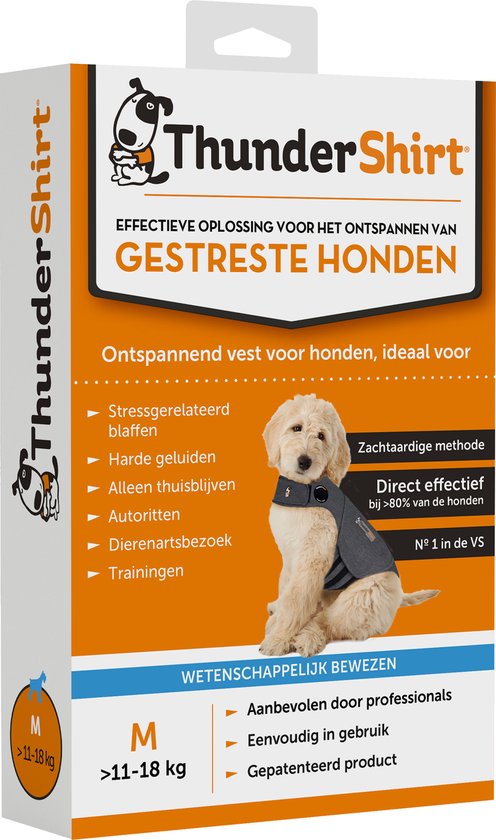 ThunderShirt Ontspannende Vest Hond M Direct Rustgevend - Zachte Methode