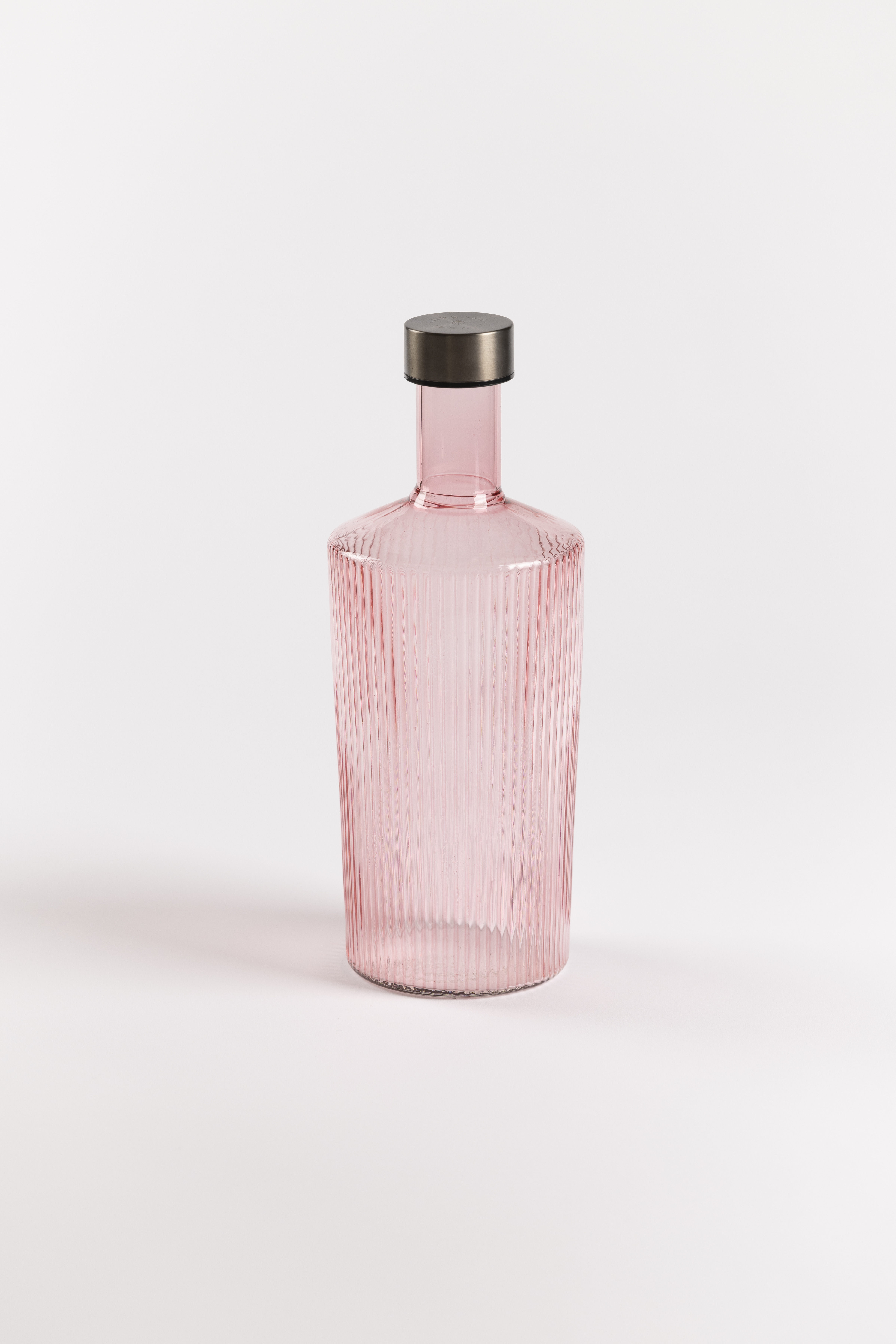 Paveau Ribbed Fles/Karaf Rose 1.25l - 10.5x28 cm