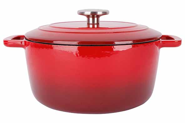 Cosy&Trendy Kookpot Fontestic Traditional Red 4.6l - Gietijzer - 24x11.6 cm - met Deksel