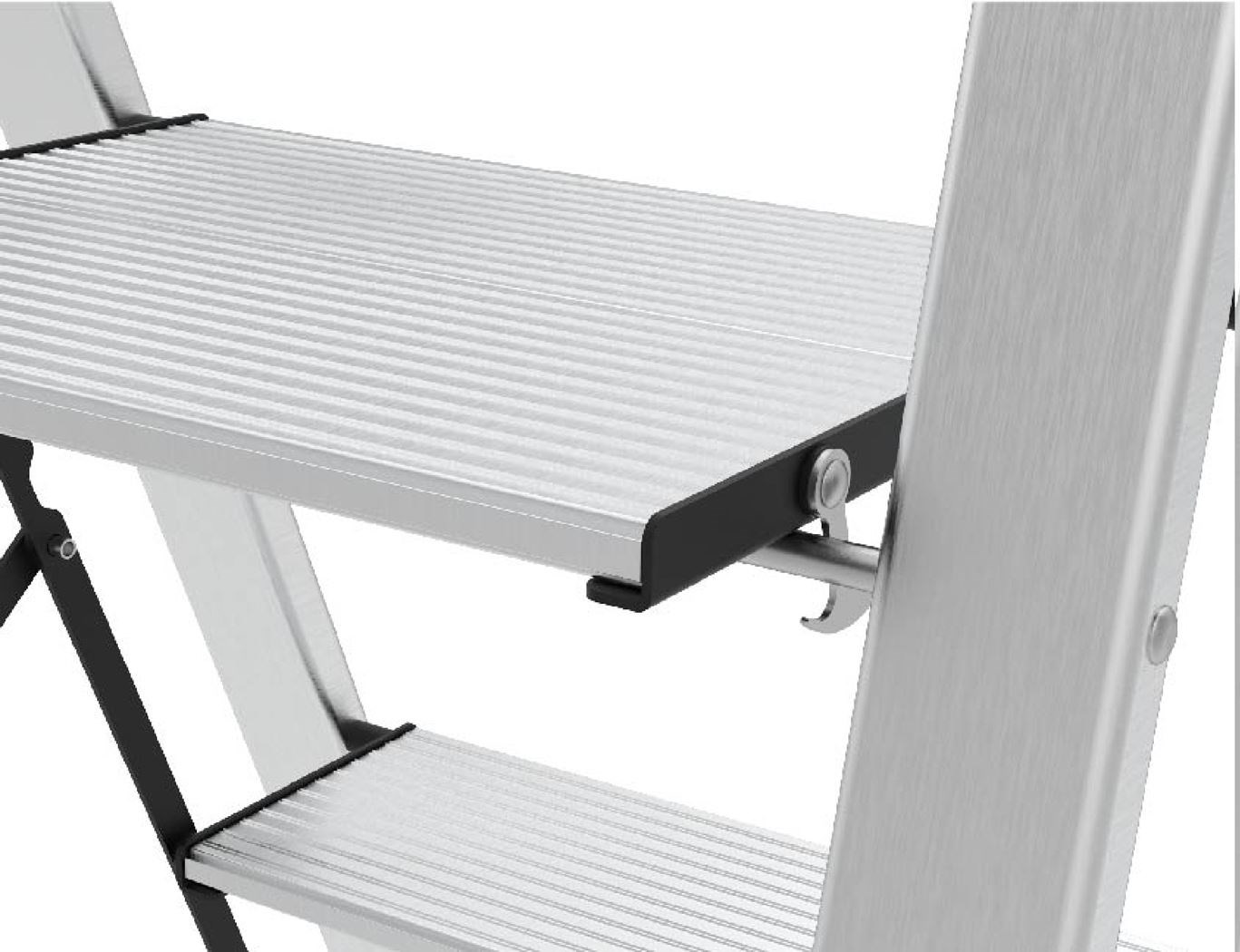 Practo Keukentrap Aluminium Ultraslim 2 Treden