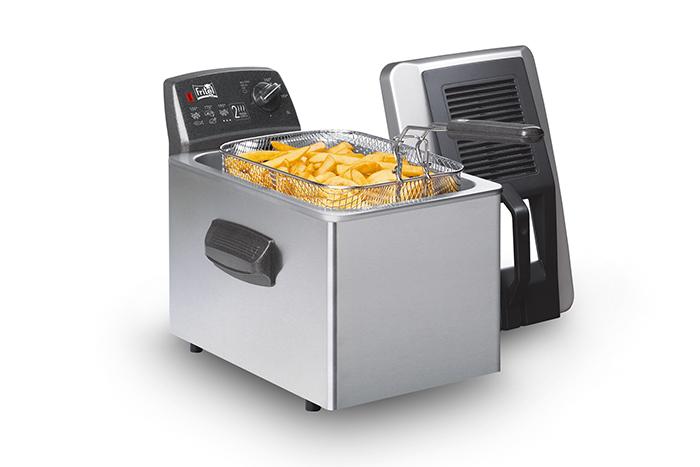Fritel Turbo SF 4571 - 5 l - 3200 W - met filterdeksel - Rechthoekige Friteuse met Koude Zone