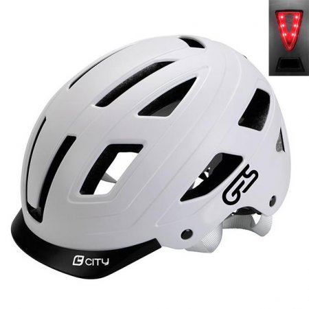 Ges Fietshelm City Inject Wit M 55-58 - met LED