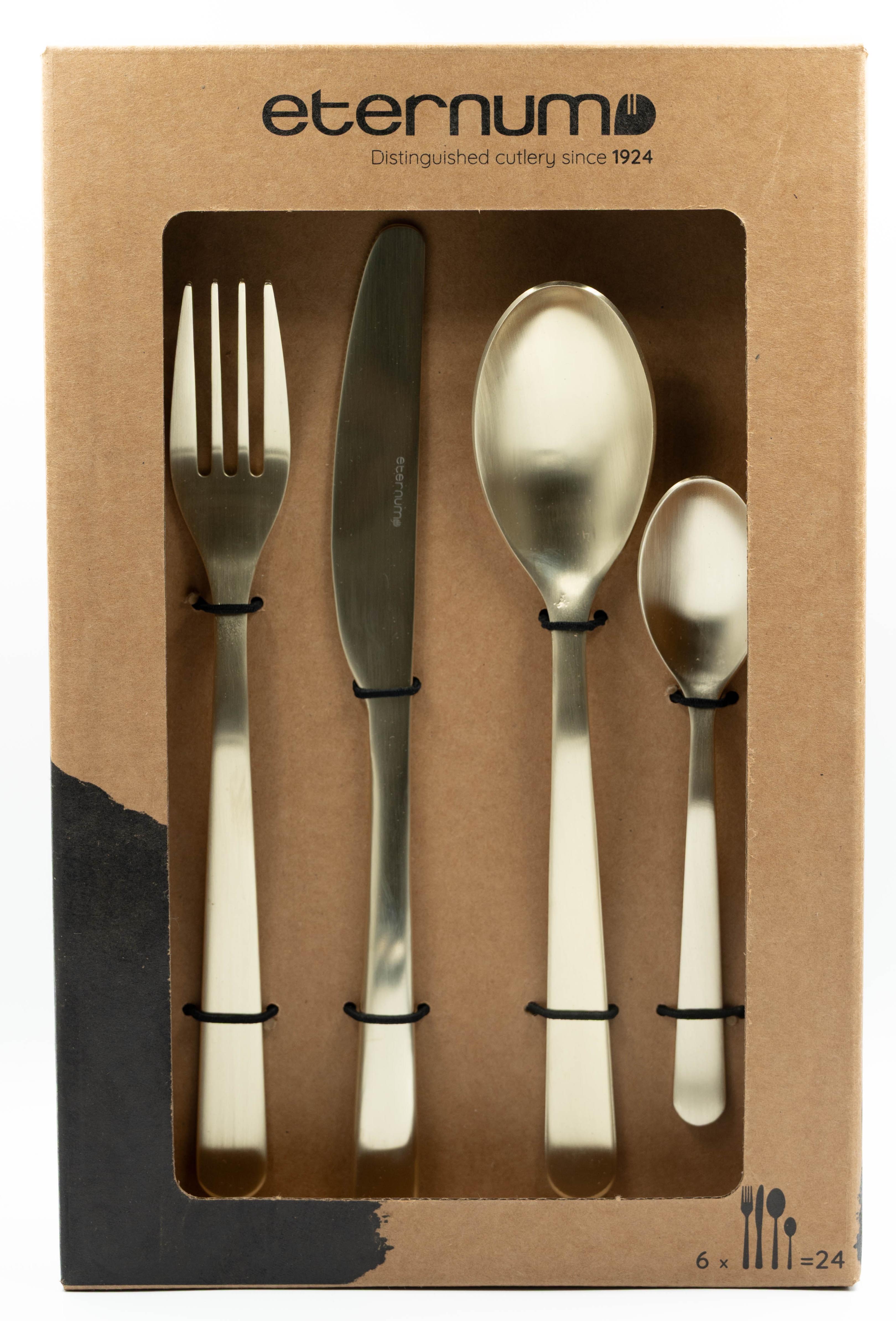 Eternum Bestekset Soft 24-delig RVS - 18/10 - Mat Copper - 3mm