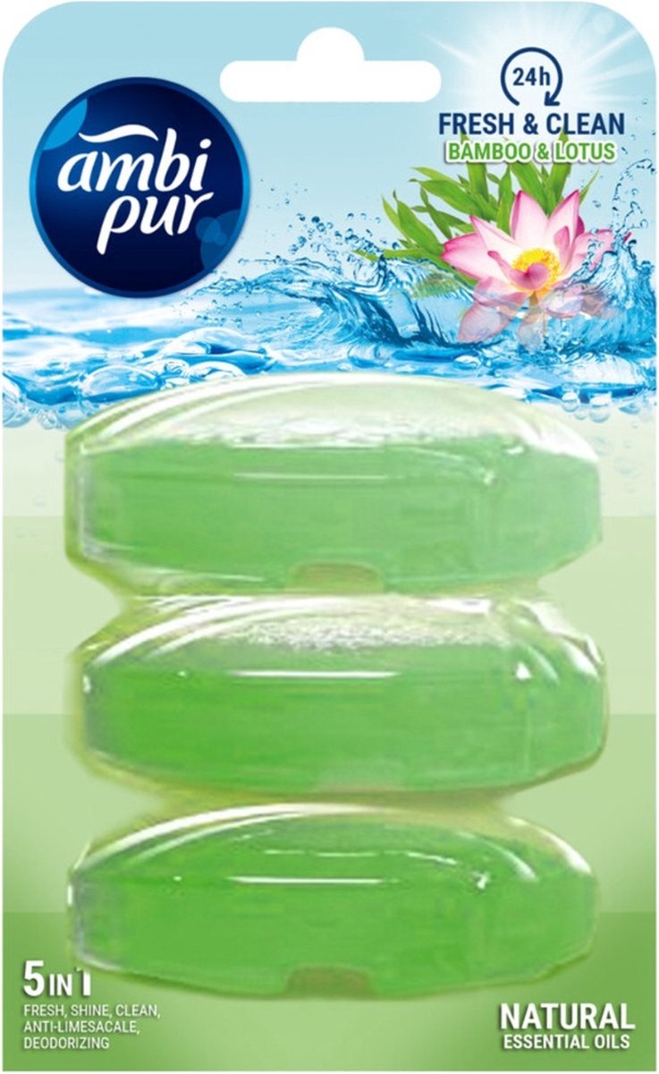 Ambi Pur Toiletblokje Refill Bamboo & Lotus 165 ml