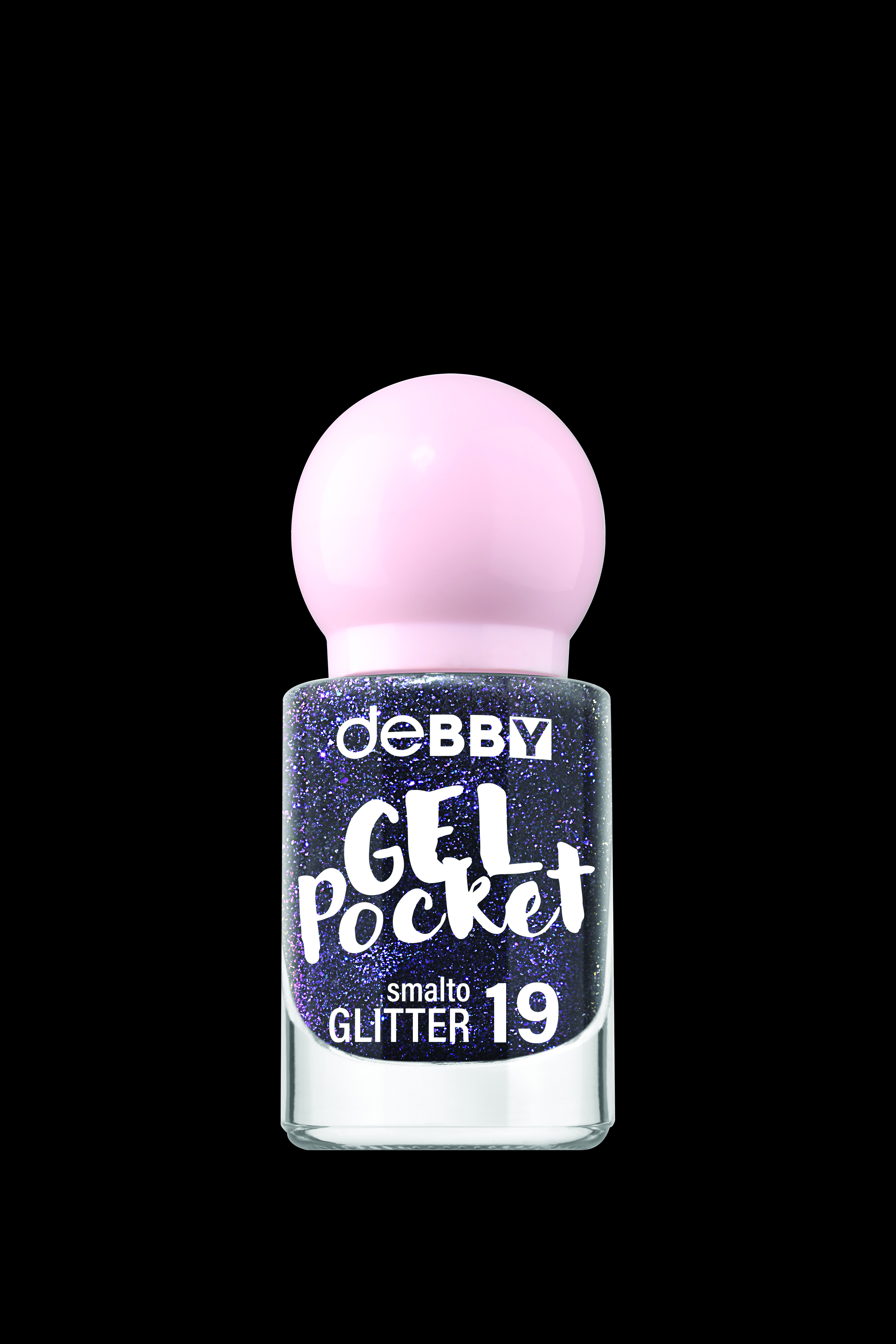 Debby Nagellak Gel Pocket - 19 Glitter Midnight Amethyst