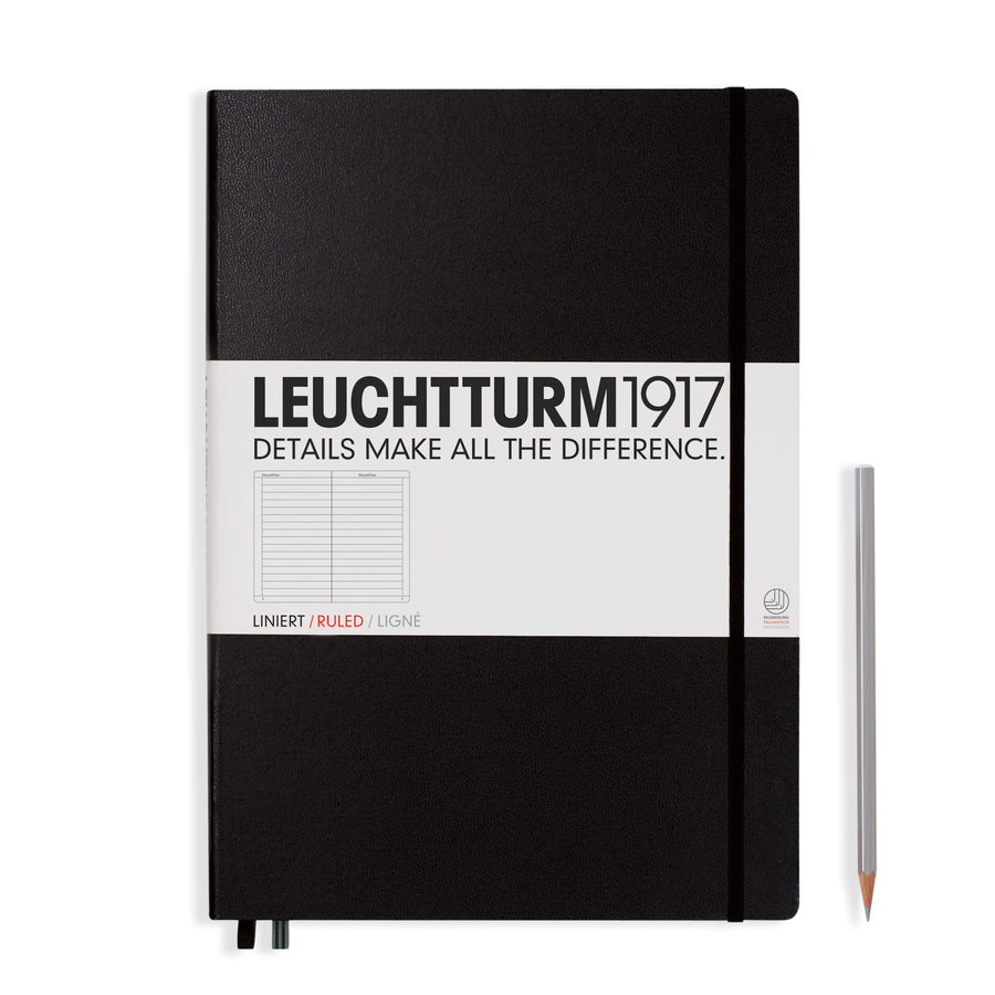 Leuchtturm1917 Notebook Master Classic Black - Gelijnd