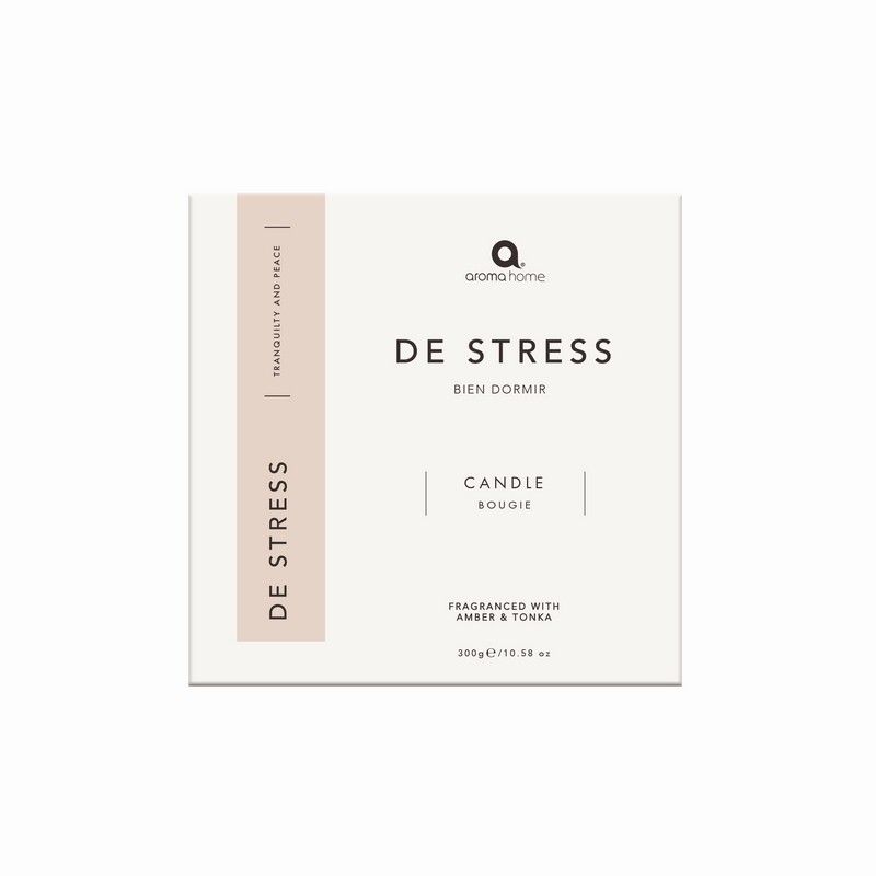 Aroma Home Geurkaars De-Stress 9.5x8.5 cm - 60 Branduren
