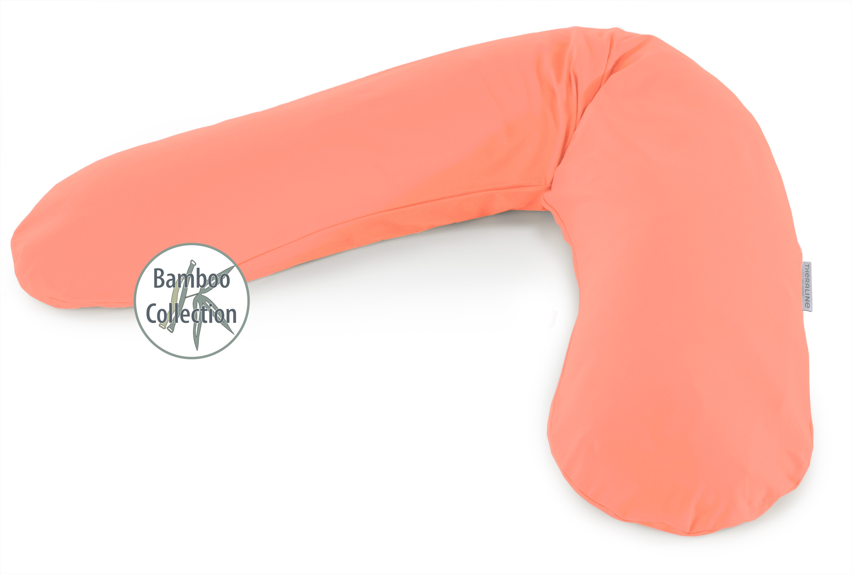 Theraline Hoes voor Voedingskussen Original Bamboe - Coral - 190x40 cm