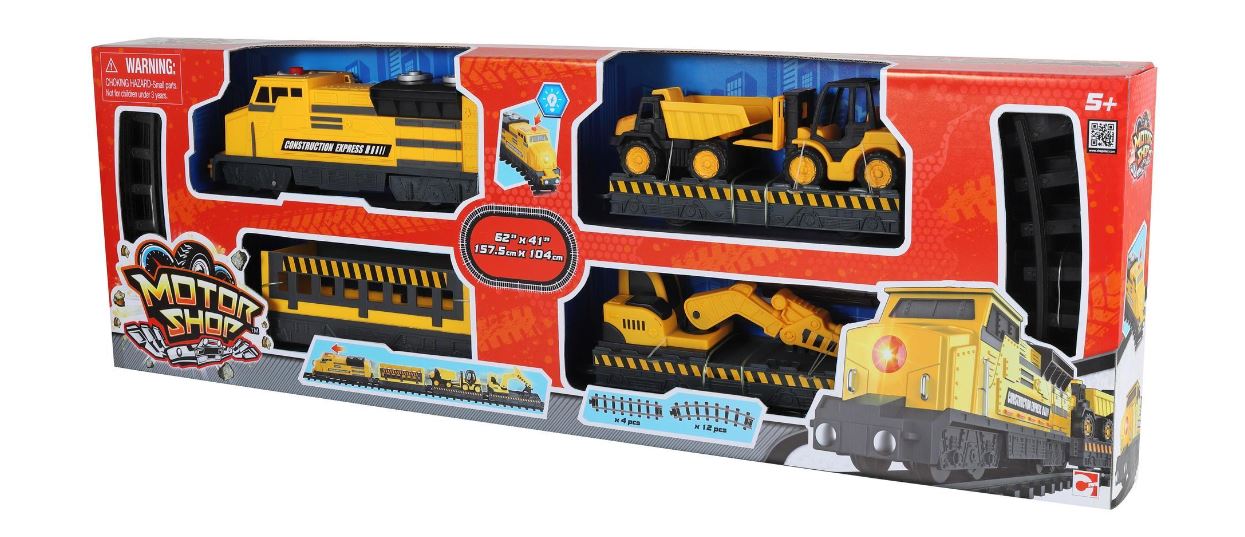 Motor Shop Construction Express Playset, Treinset met werfvoertuigen