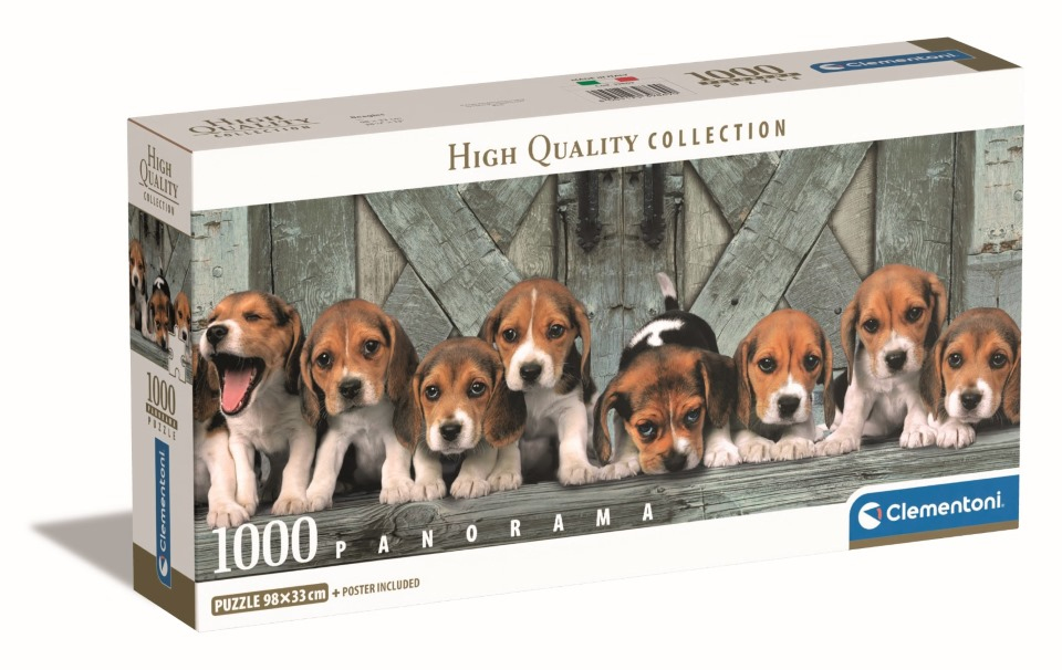 Clementoni Panorama Puzzel Beagles 1000 Stuks