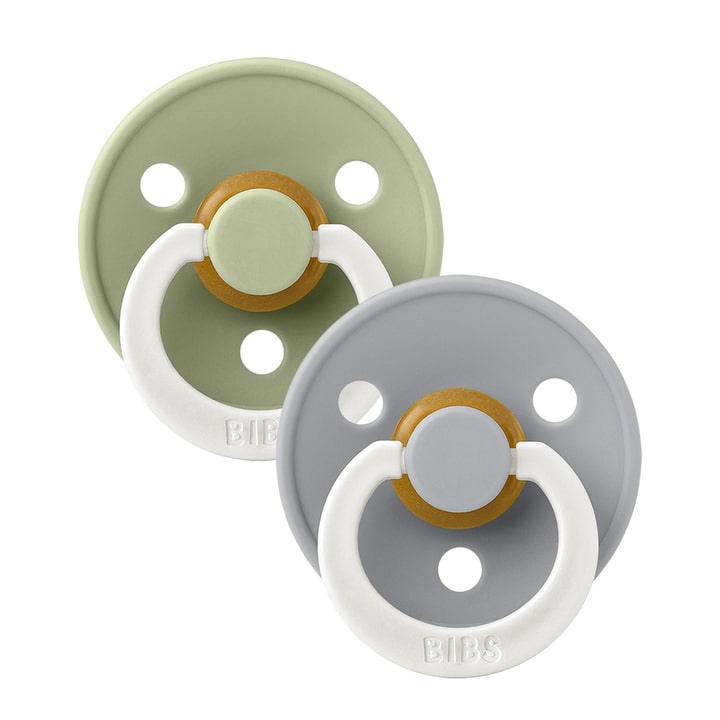 Bibs Fopspeen Latex Glow Sage-Cloud +18 maand - 2 stuks Bibs Fopspeen Latex Glow Sage-Cloud +18 maand - 2 stuks