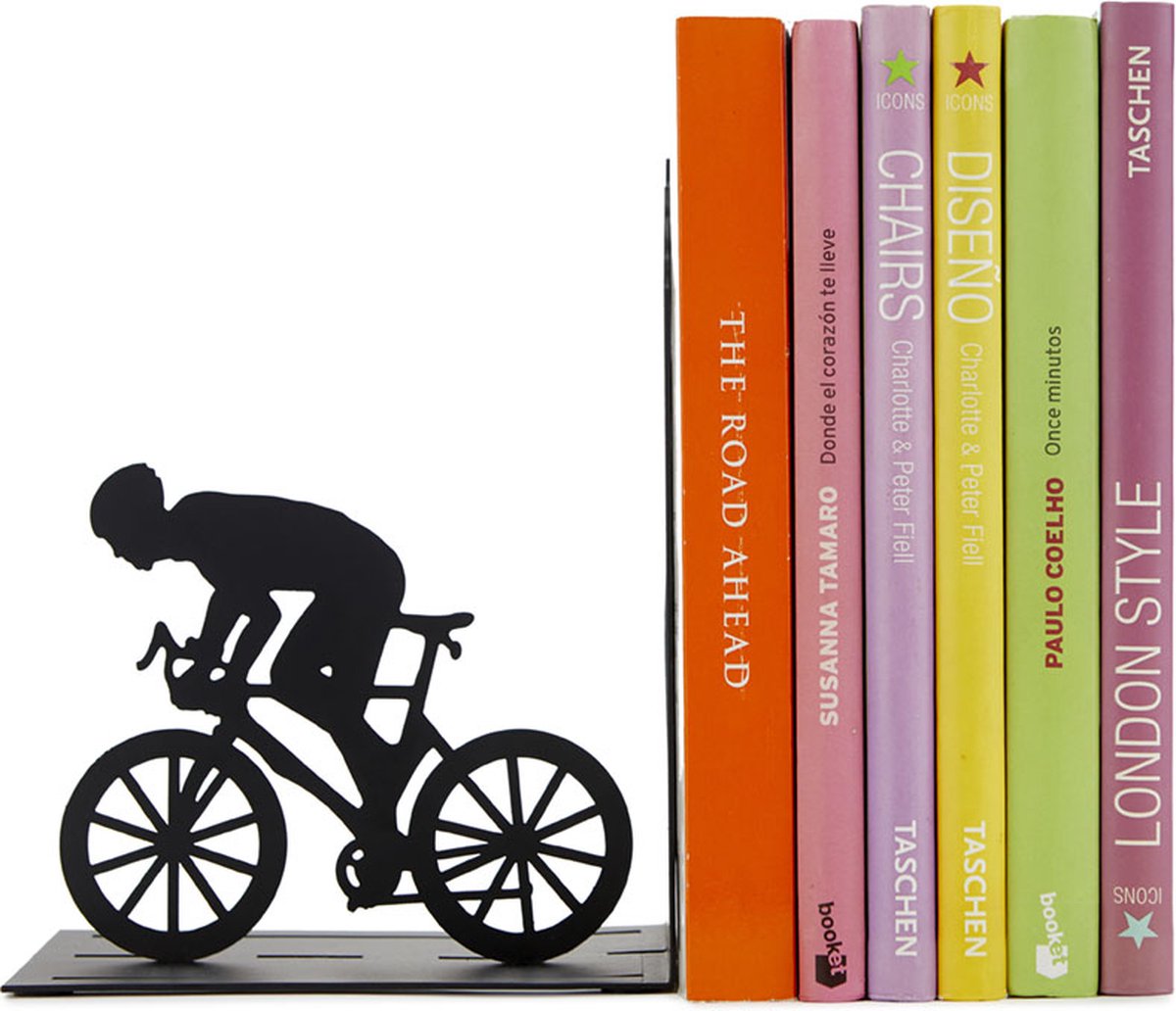Balvi Boekensteun Fieters Zwart 17x13.5x10 cm - Metaal