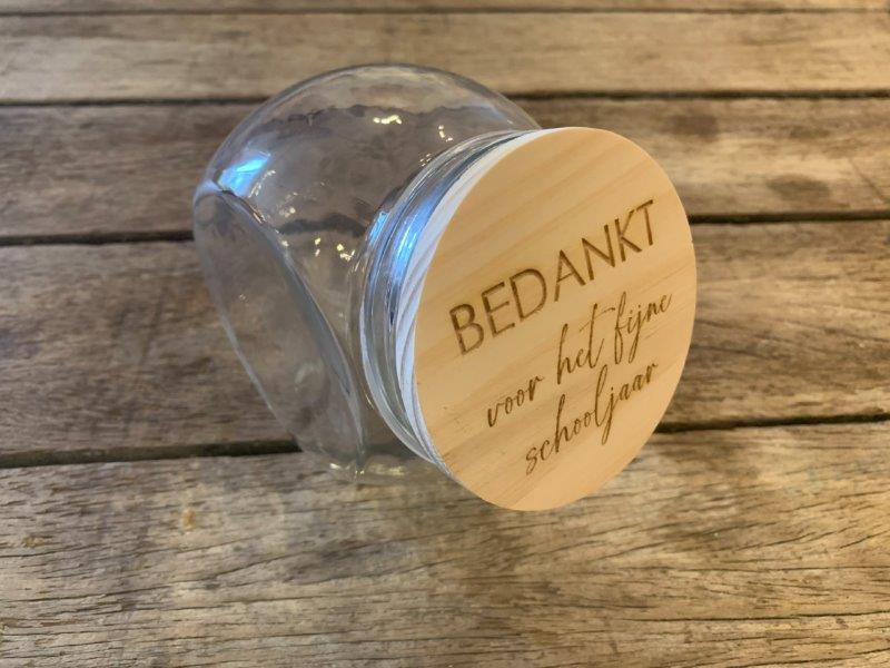 Dotti Snoeppot met Opschrift Bedankt voor het Leuke Schooljaar