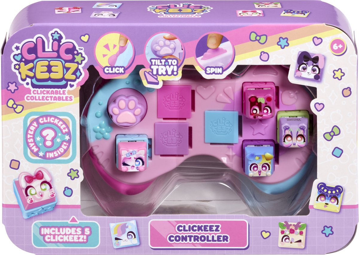 Clickeez -  Game Controller met 5 Clikeez + sleutelhanger Clickeez -  Game Controller met 5 Clikeez + sleutelhanger