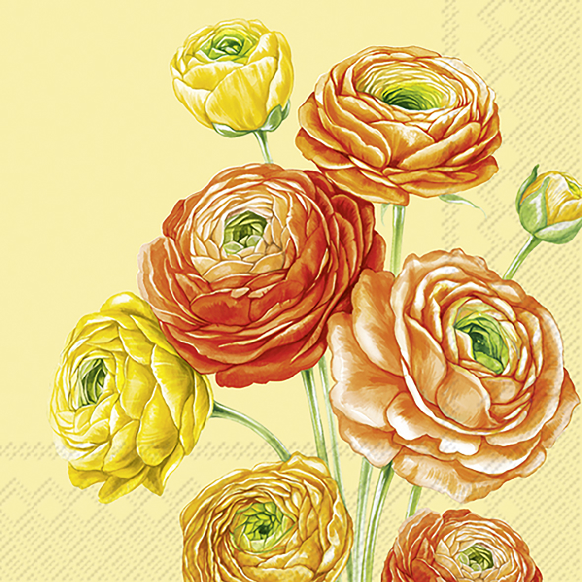 Ihr Lunchservetten 33x33 cm 20 stuks Yellow Ranunculus
