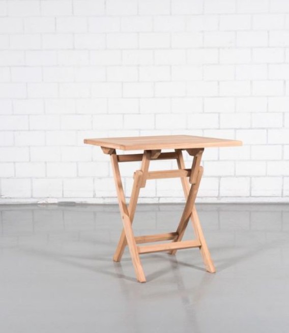 G&S Plooitafel Capri Vierkant Teak 70x70 cm