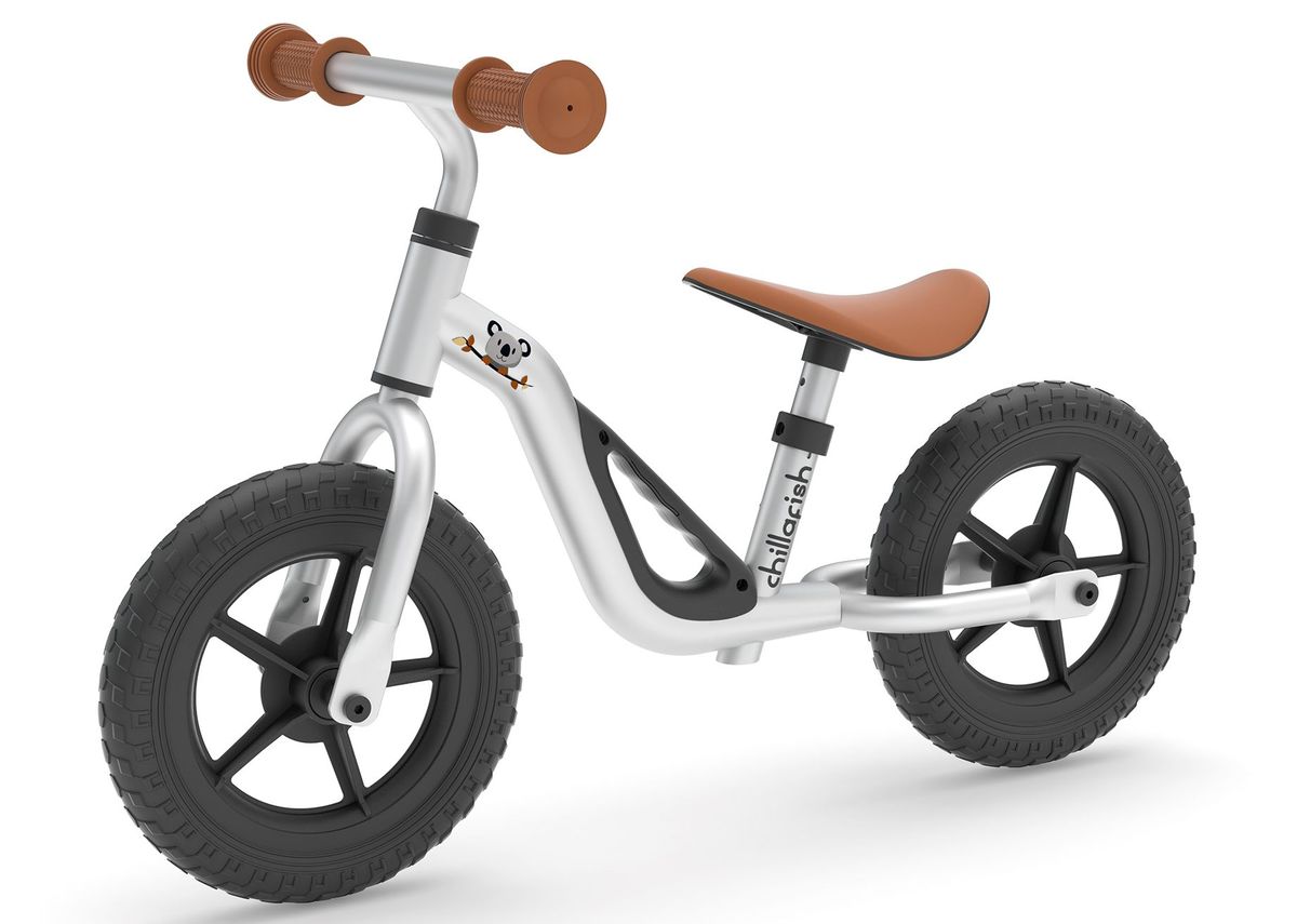 Charlie Loopfiets Zilver, verstelbaar zadel, volle banden 10", 24 cm