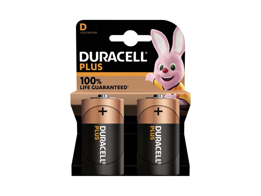 Duracell Plus Batterij LR20 D 1.5V MN1300 D Alkaline - 2 stuks