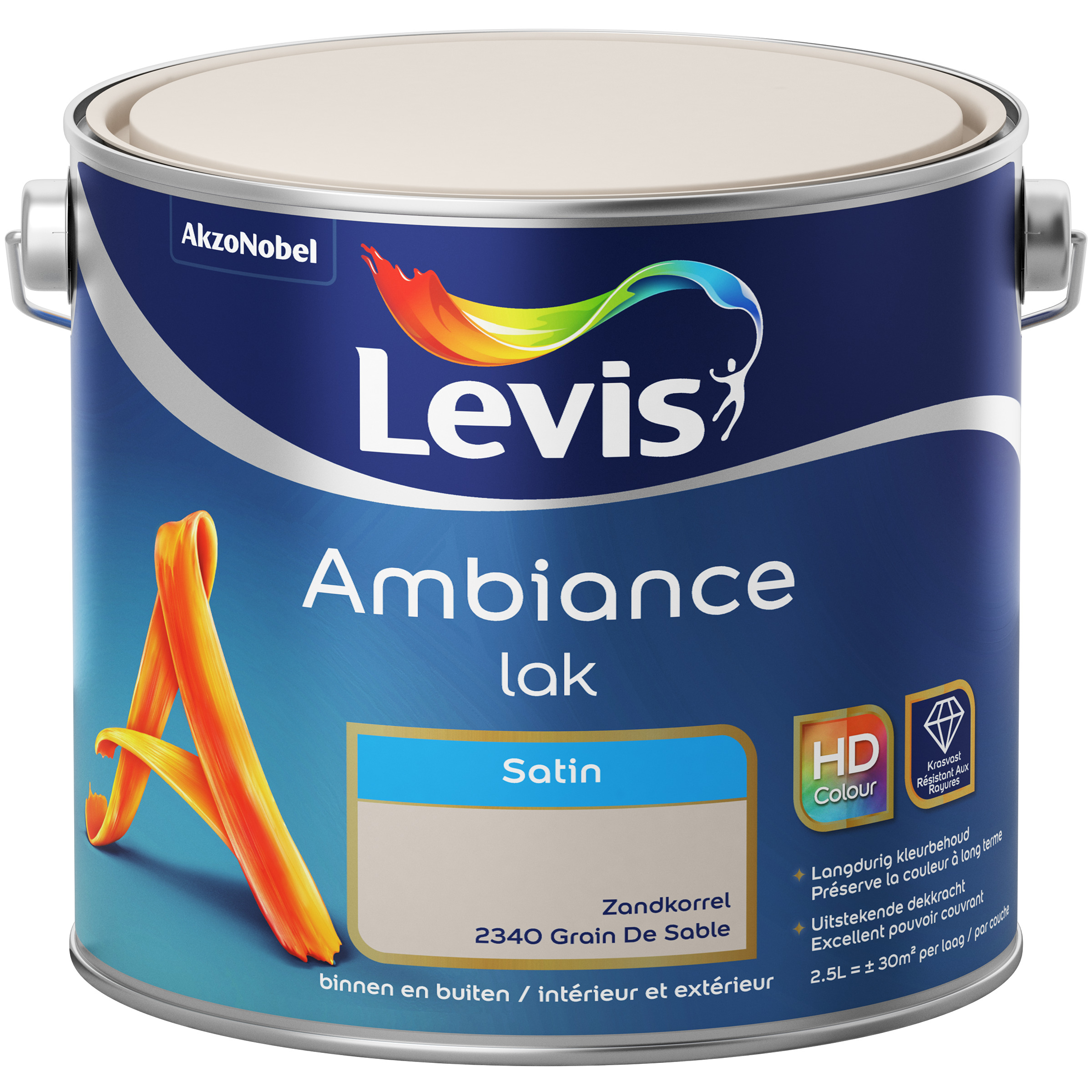 Levis Ambiance Lak Satin 2.5 l Kleur 2340