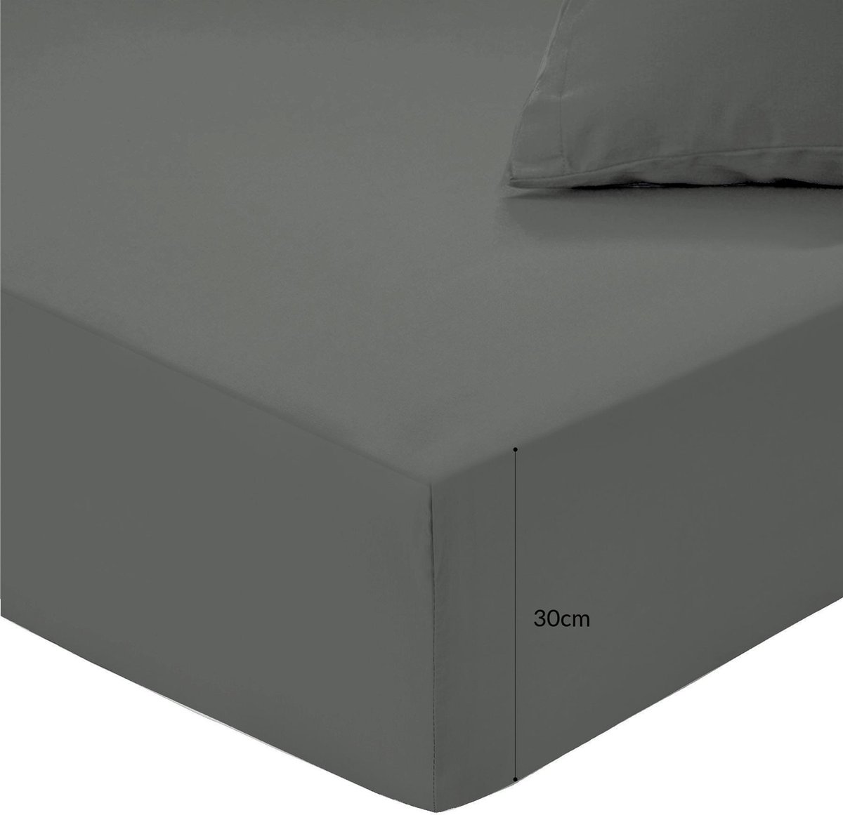 Dormi Bien Hoeslaken Jersey 160x200 cm Antraciet Hoekhoogte 30 cm