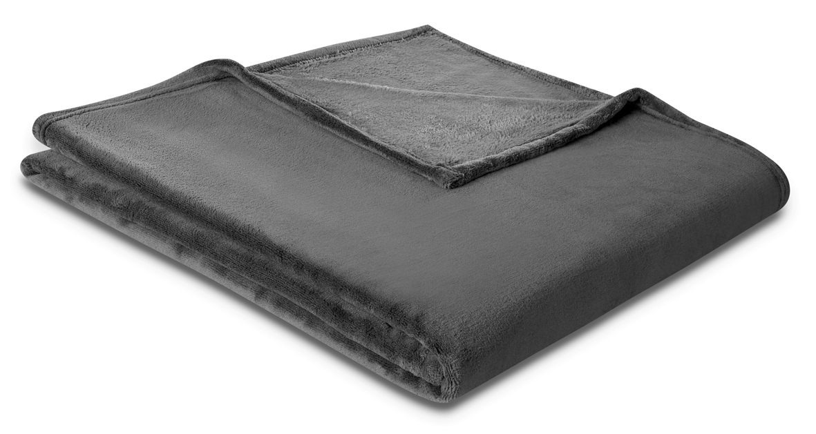Biederlack Plaid Soft&Cover Antraciet 150x200 cm
