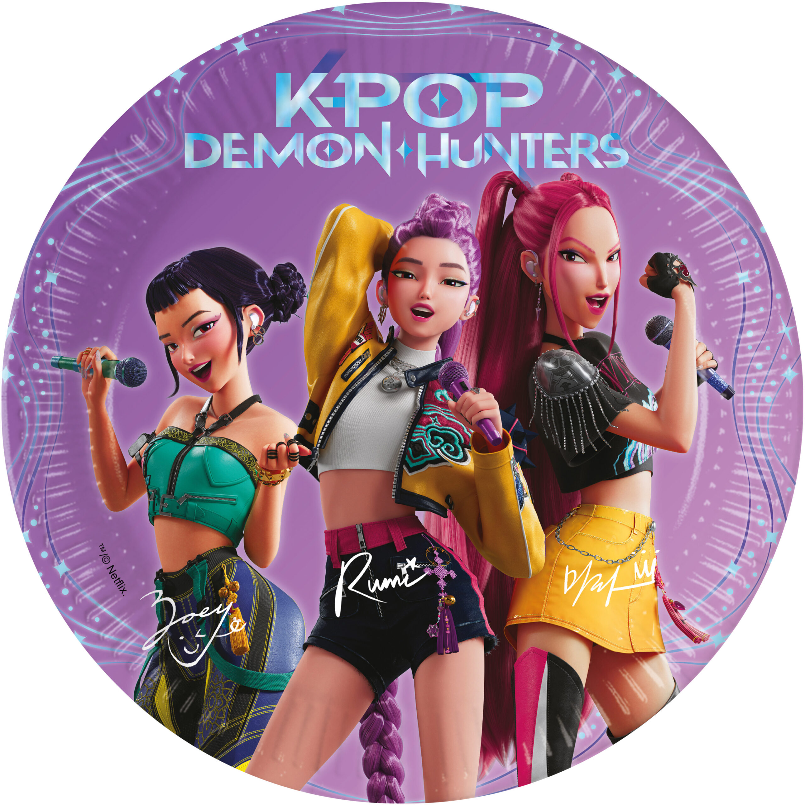 KPop Demon Hunters Bord Karton 20 cm - 8 stuks