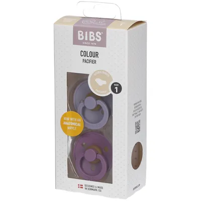 Bibs Fopspeen Latex Anatomisch Fossil-Mauve 0-6 maand - 2 stuks Bibs Fopspeen Latex Anatomisch Fossil-Mauve 0-6 maand - 2 stuks