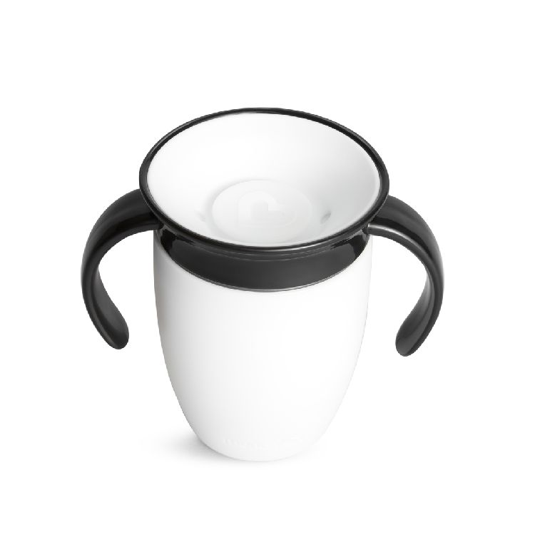 Munchkin Drinkbeker met Handvaten Miracle - Wit-Zwart - 207 ml