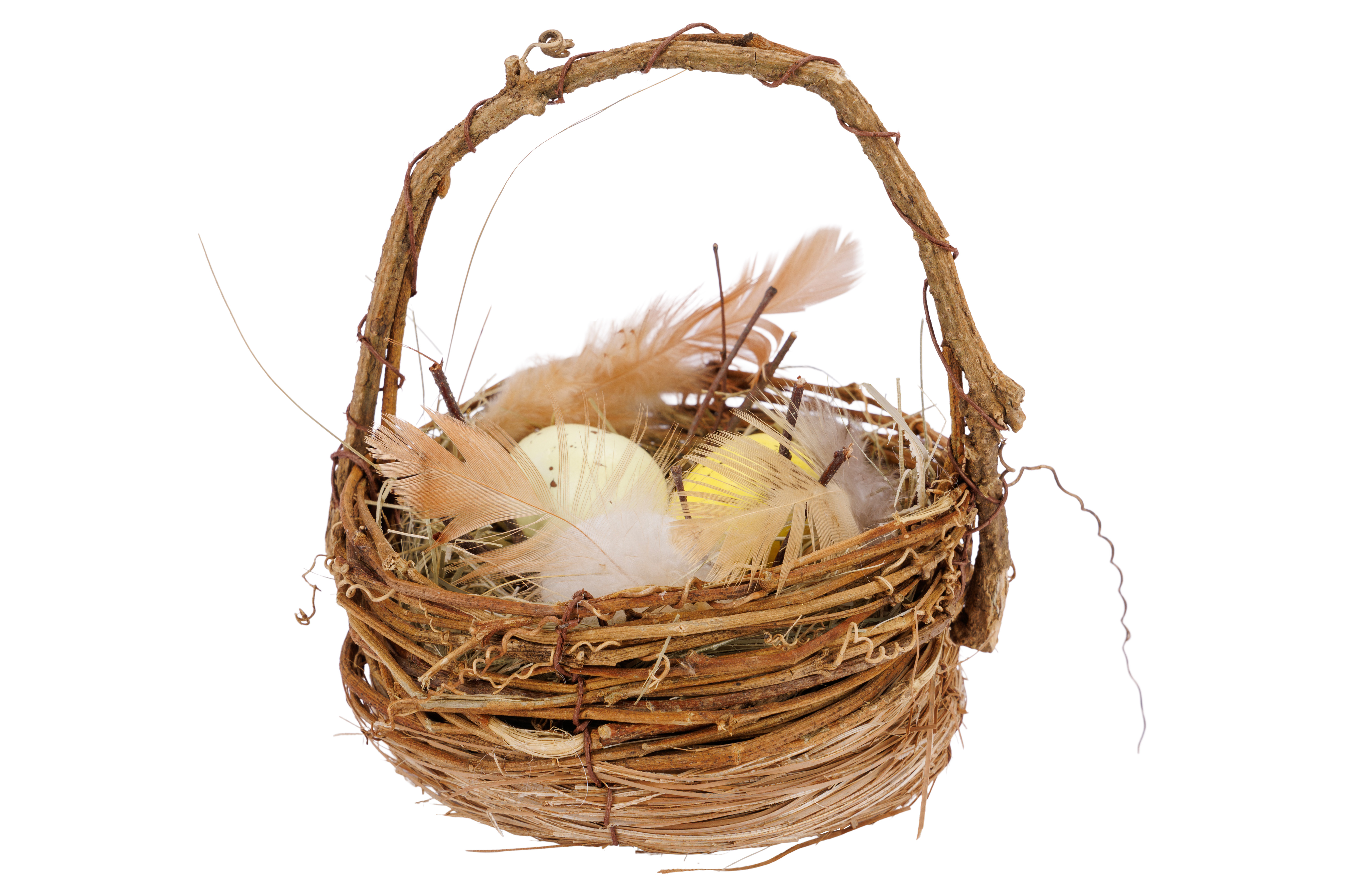 Cosy@Home Vogelnest met 3 Eitjes 10x12 cm