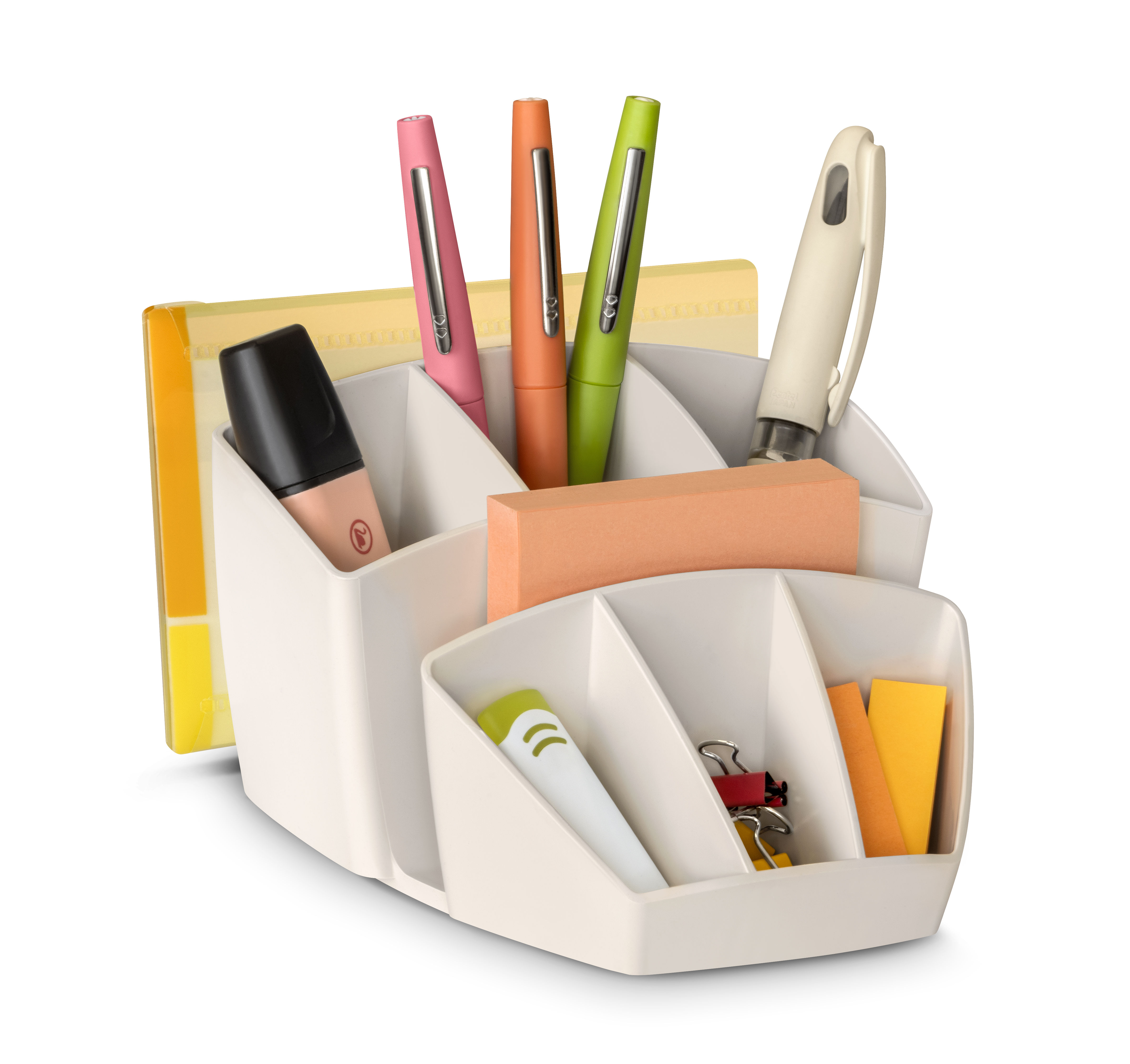 CEP Pennenhouder Classic 8 Compartimenten Beige 14x15x9 cm