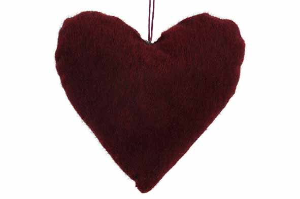 Cosy@Home Hart Hanger Bordeaux 14x5x20 cm