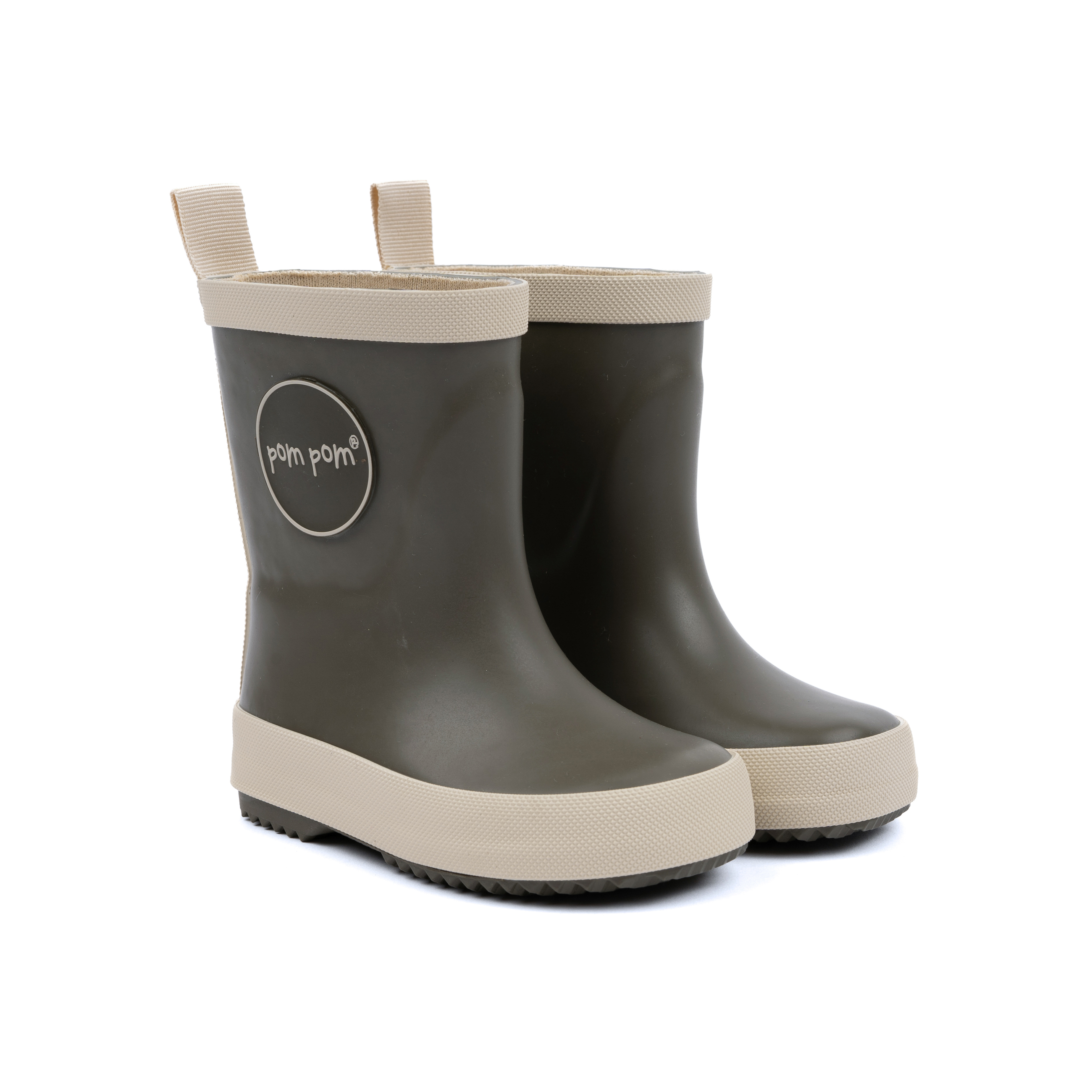 Pom Pom Regenlaars Unisex GumBoots Solid Hunter Green - maat 26