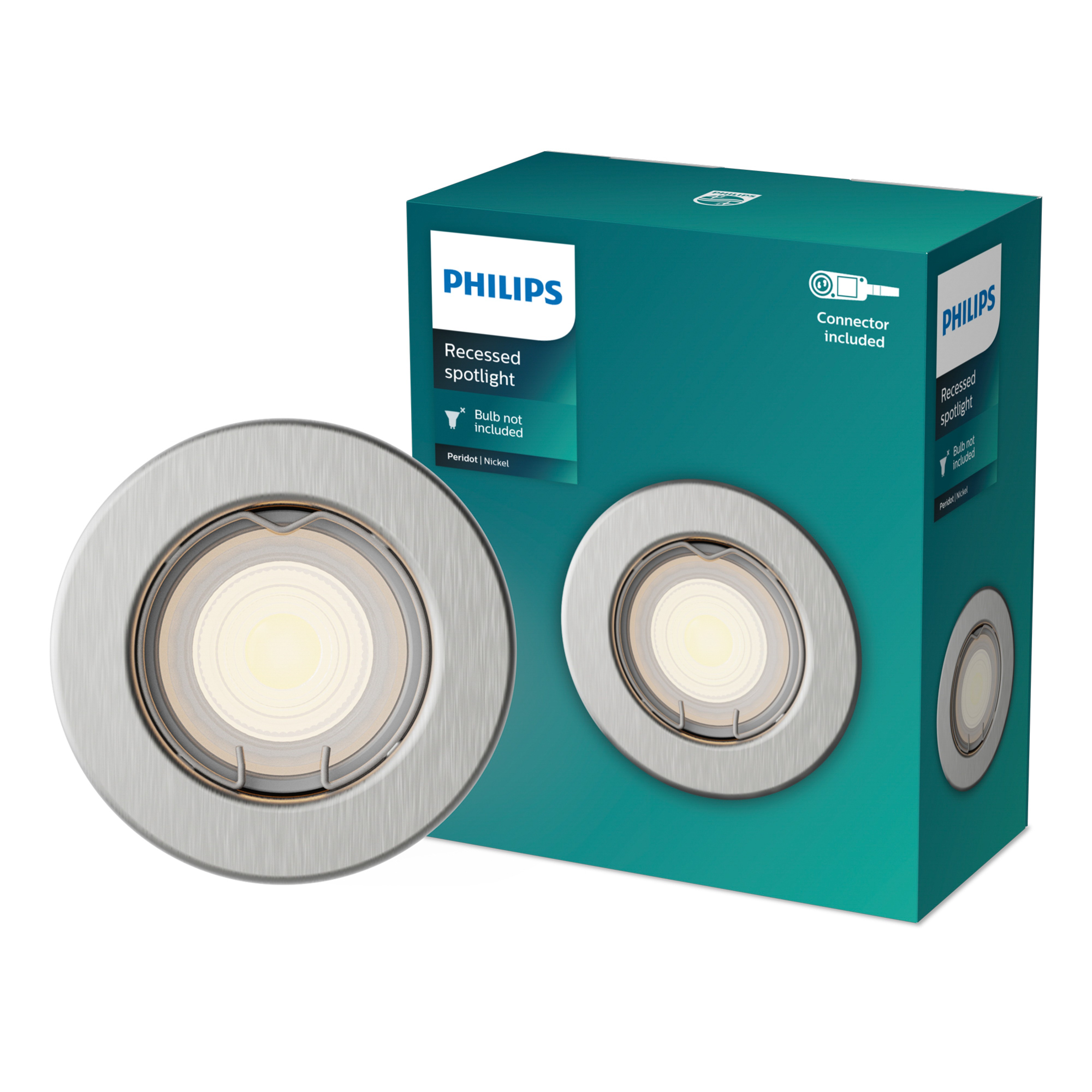 Philips Inbouwspot Peridot Rond GU10 Nikkel