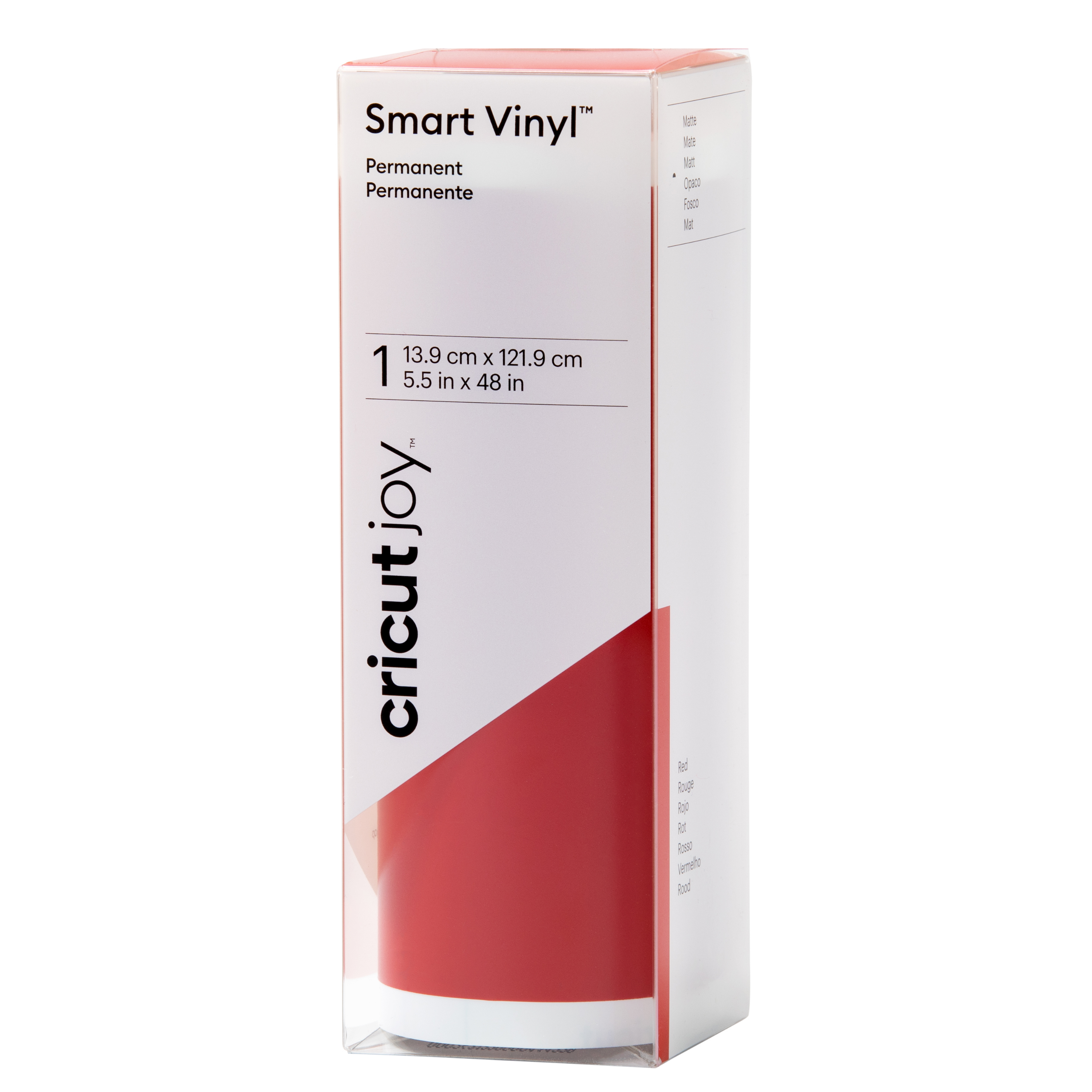 Cricut Joy Smart Vinyl Permanent - 14x122cm Rood, Mat (1 vel)