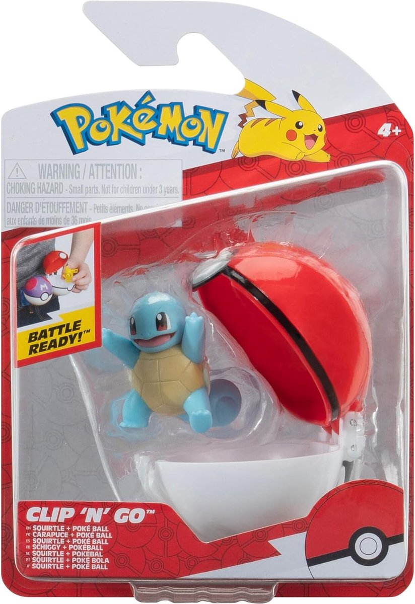 Pokemon - Clip'N Go - Squirtle #3 with Poké Ball