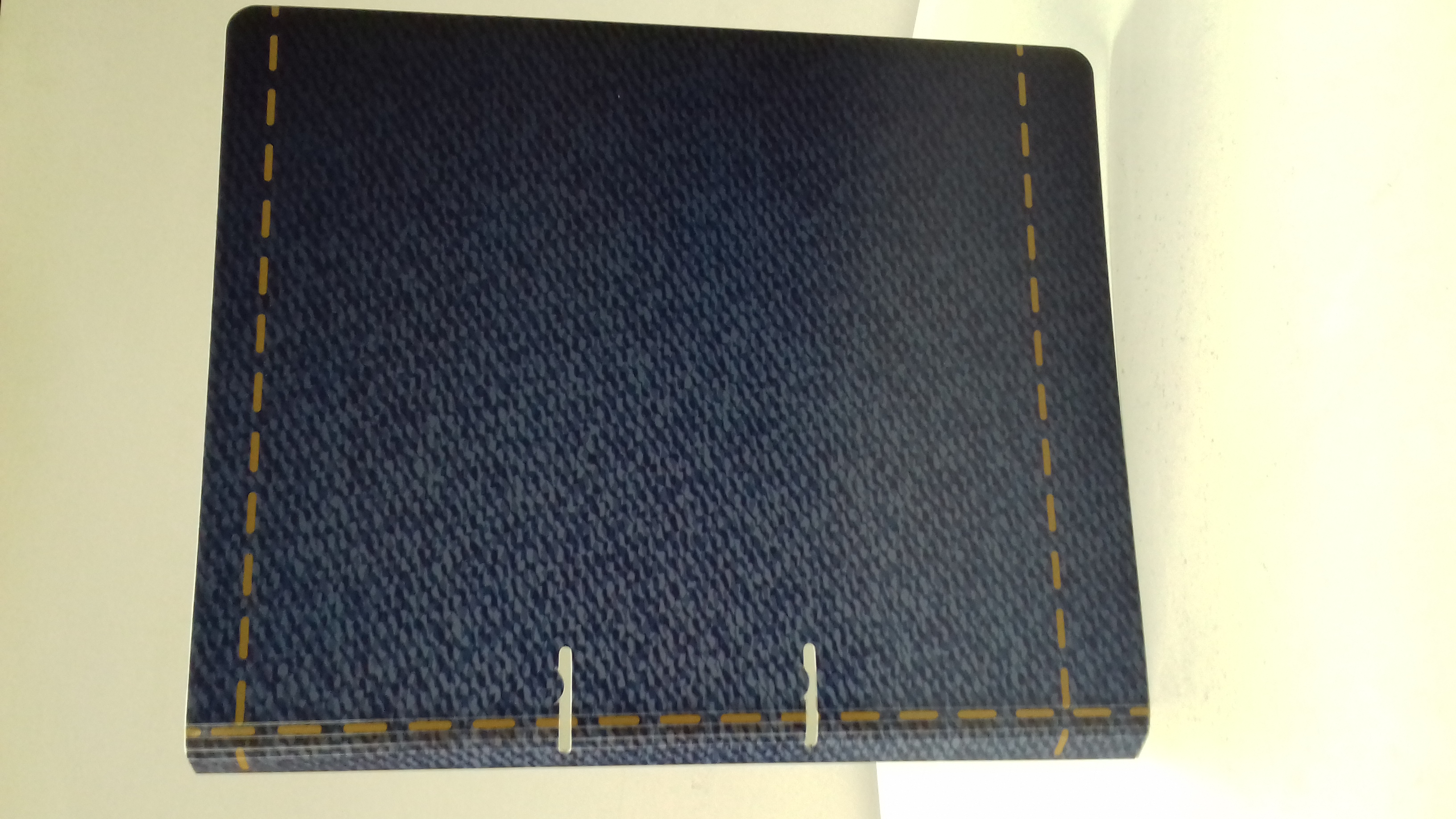 Vinya Mini Ringmap PP A4 Quadri Colored Blue Jeans Texture - Rug 2cm - Wit