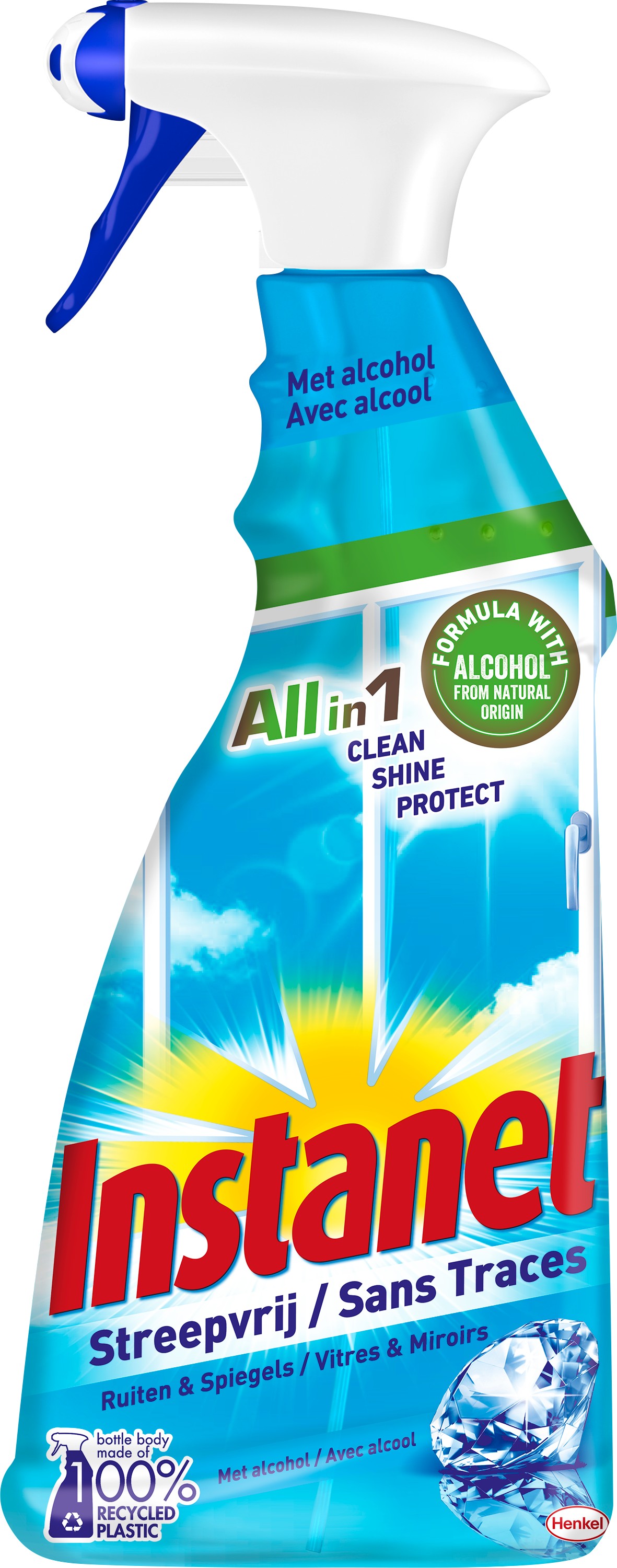 Instanet Ruitenreiniger Spray Alcohol 725ml