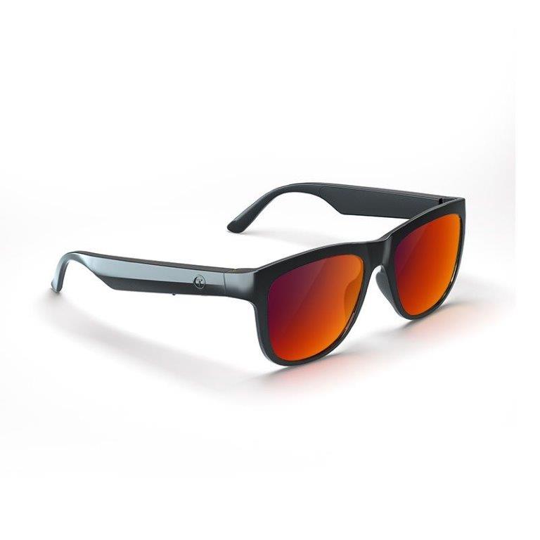 Caliber Soundglasses Zonnebril Rood, met ingebouwde speakers voor muziek en handsfree bellen. Gepolariseerd glas - 6u speeltijd