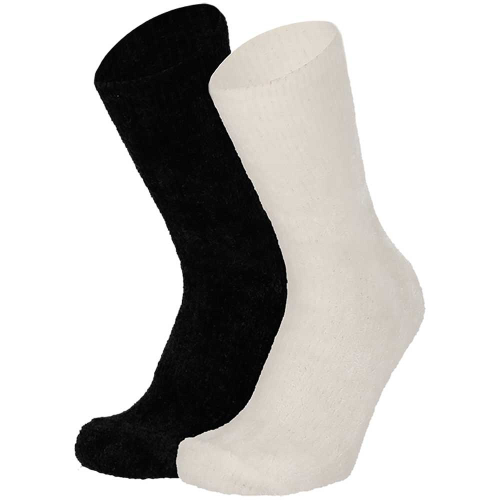 Apollo Bedsocks Dames Chenille Softy 2 paar Multi Black - One size