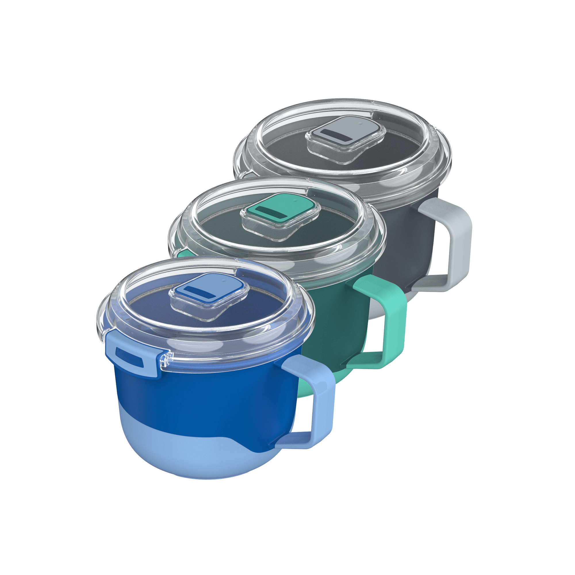 Sistema Heatables Noedelkom 1.15l - 18x15.5x12 cm - met Clips en Stoomventiel-opening - assorti - prijs per stuk