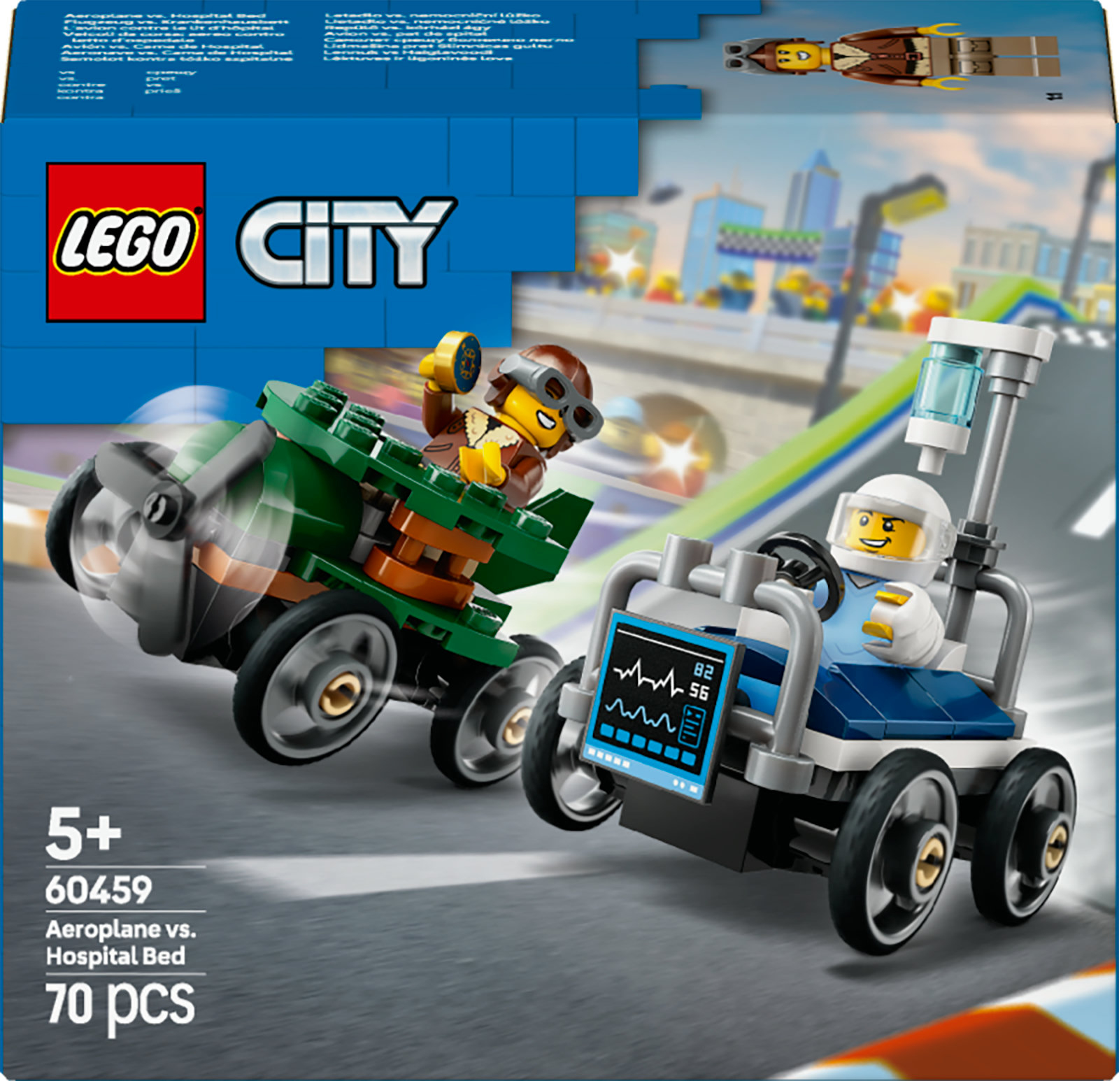 LEGO City 60459 Raceautopakket : Vliegtuig vs. Ziekenhuisbed