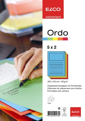 Elco Ordo Dossiermapjes Assorti 22x21 cm - 120 gram - 10 stuks - Prijs per Stuk
