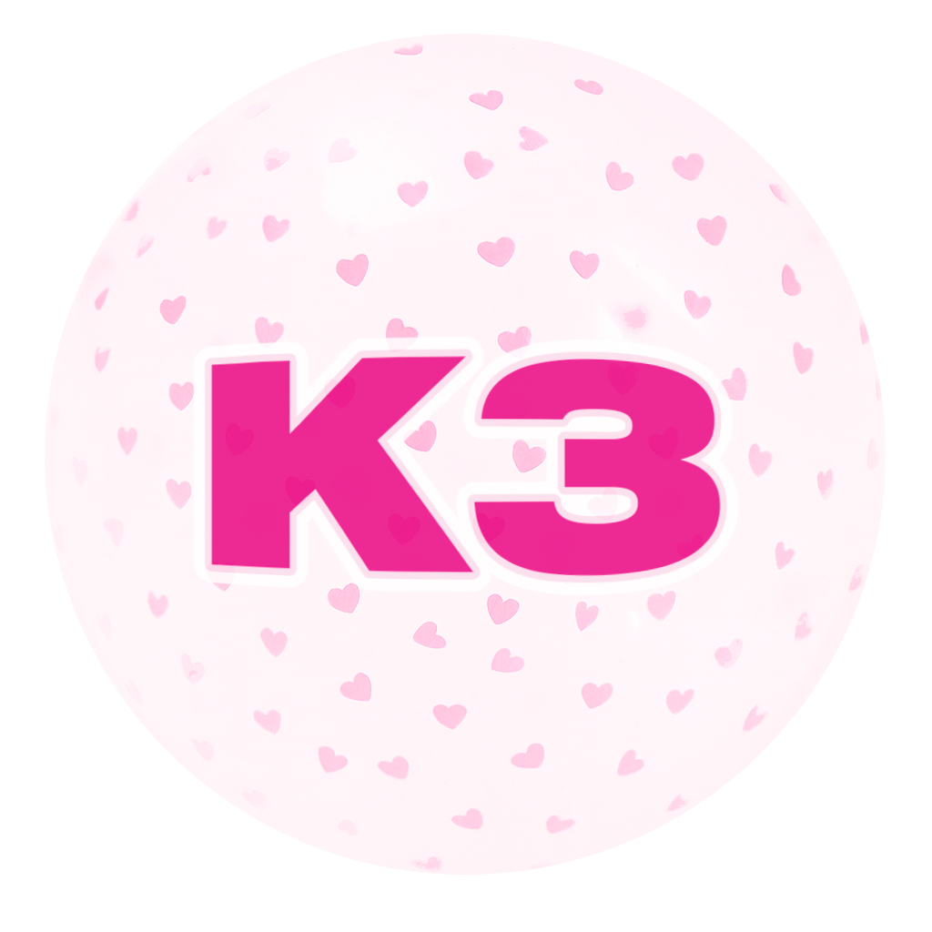 K3 Bal Glitter 23 cm