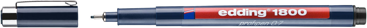 Edding Precisie Fineliner e-1800 0.7 mm Zwart - 001