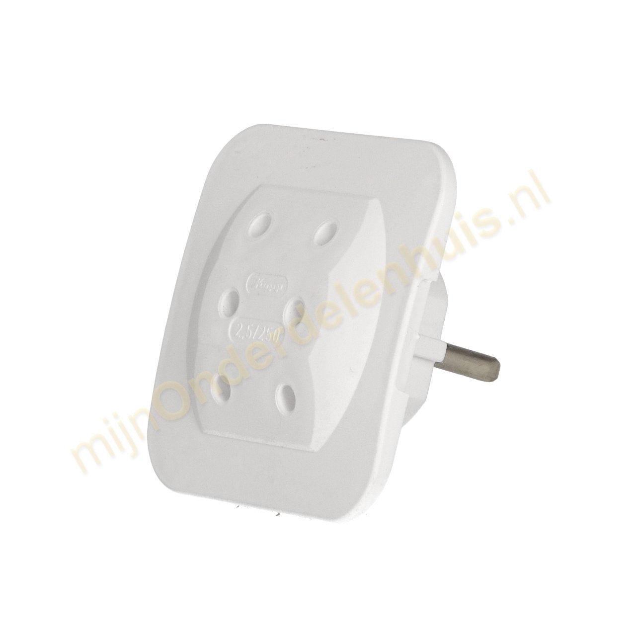Kopp Dominostekker 3-voudig Wit Plat 3x2.5A