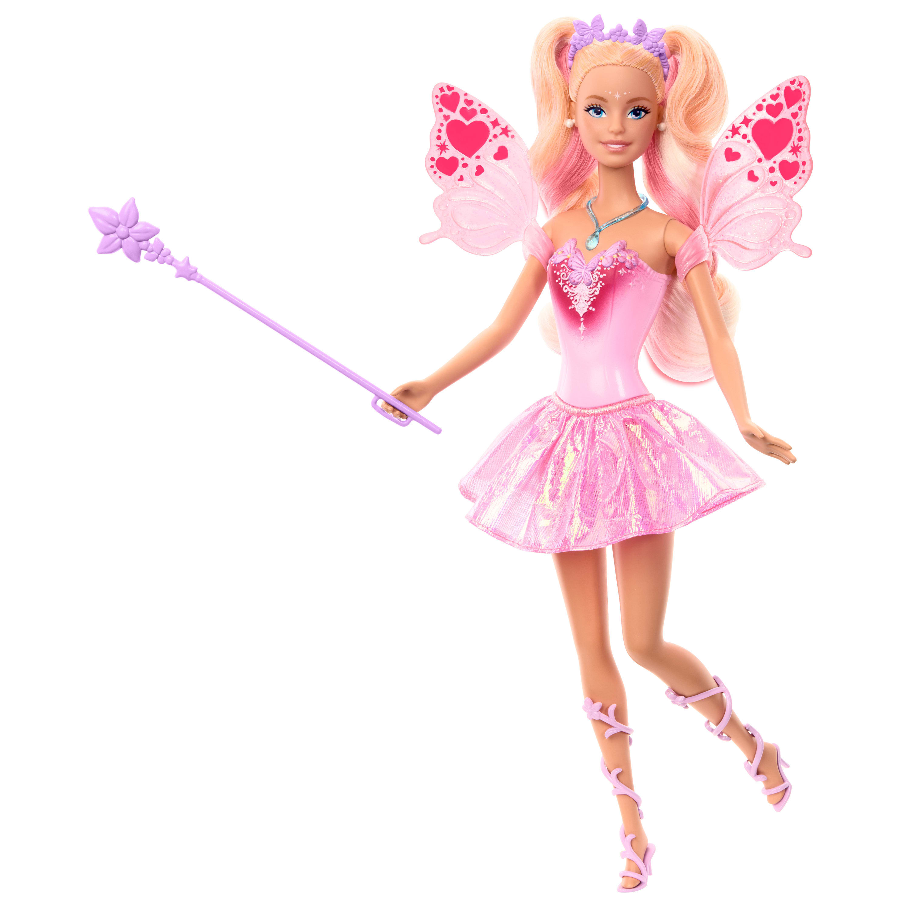 Barbie Pop met van kleur veranderende vleugels en kleren.