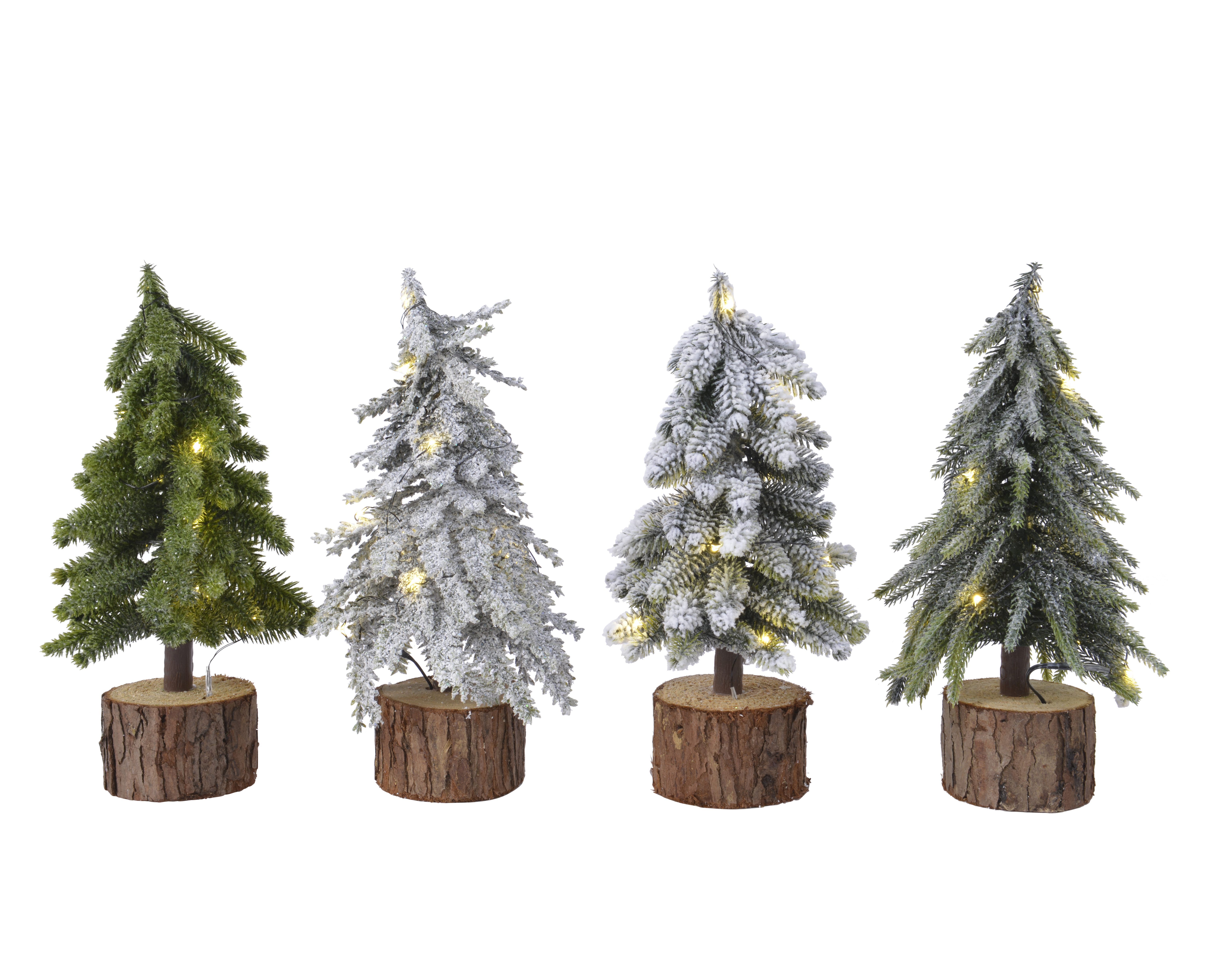 Deco Kerstboom Micro LED 37 cm 15 leds - Warm Wit - assorti - prijs per stuk
