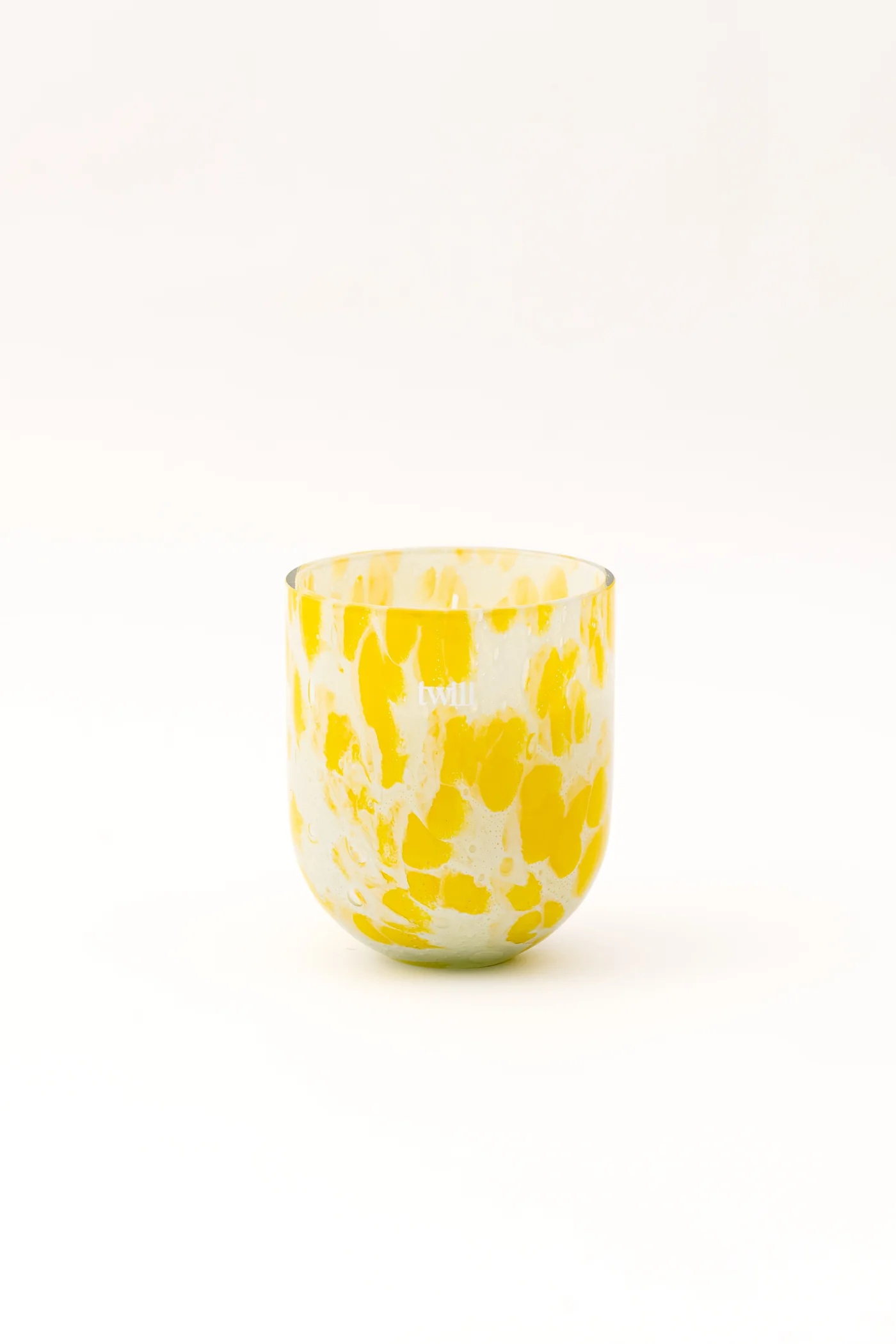 Twili Geurkaars Lotus S French Riviera/Honey Lemon 8x9 cm - Glas - 30 Branduren - Geel - 1 Wiek