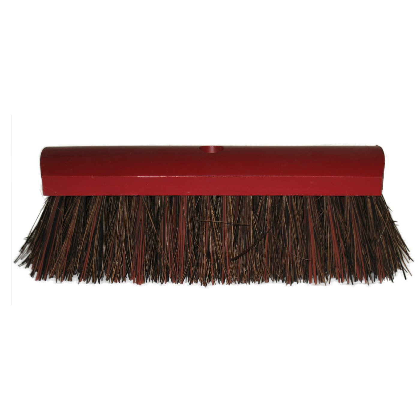 Falconbrush Straatveger Hout Ronde Rug 29cm - Rood Vernist - PVC Haar Mengeling