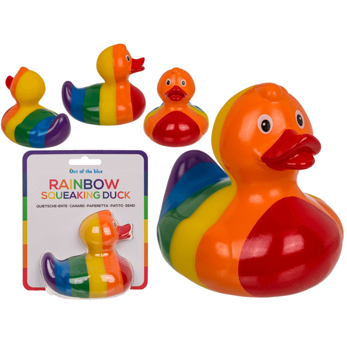 Badeend Regenboog 10cm